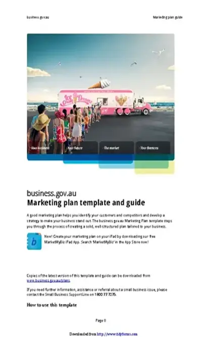 Marketing Plan Template 3 With Guide