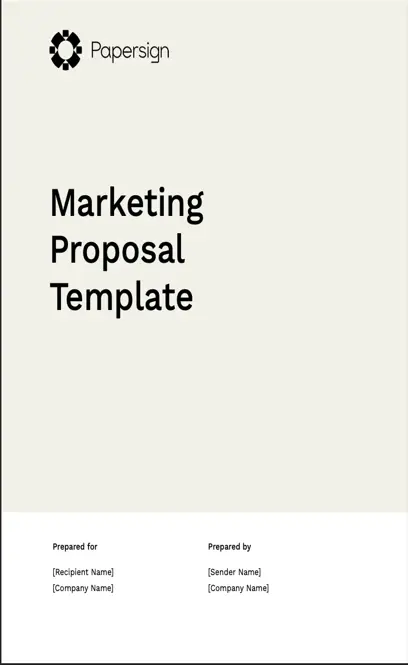 Marketing Project Proposal Template1