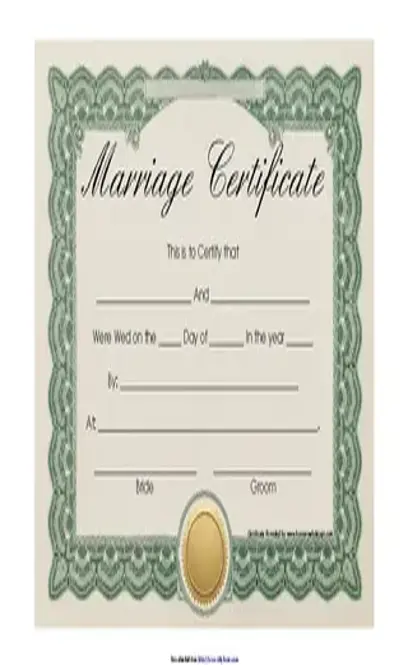 Marriage Certificate 1