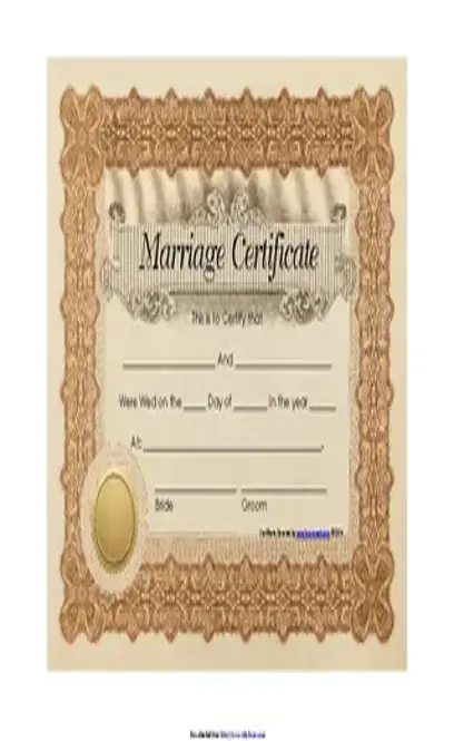 Marriage Certificate 3