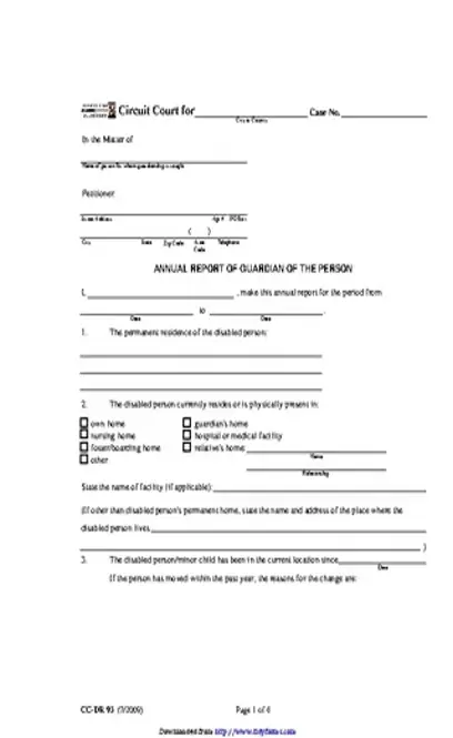 Maryland Guardianship Form 3