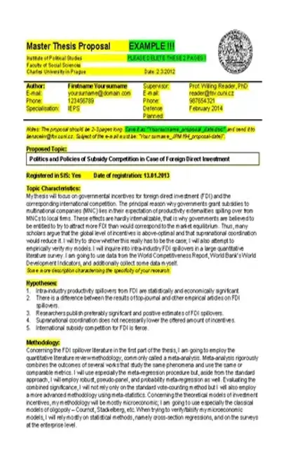 Master Thesis Proposal Template