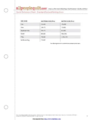 Mattress Size Chart 3