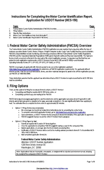 Mcs 150 Form