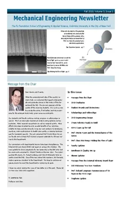 Mechanical Engineering Newsletter