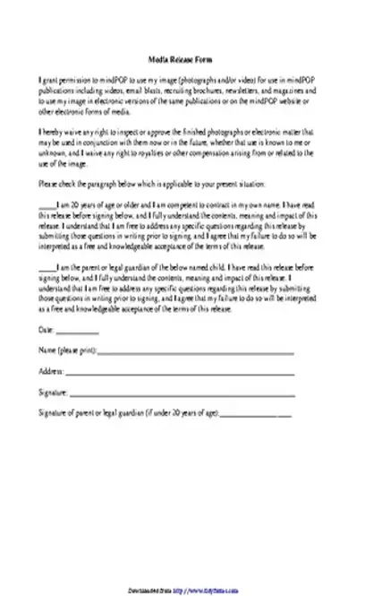 Media Release Form