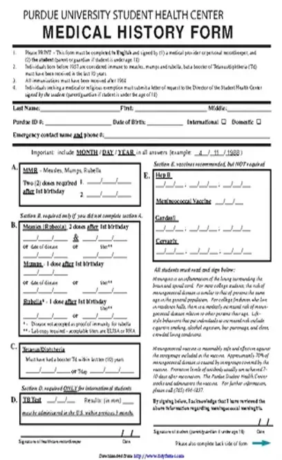 Medical History Form 4