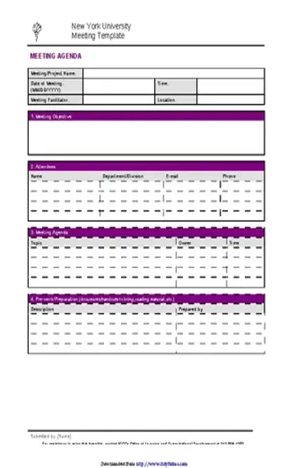 Meeting Minute Agenda Template