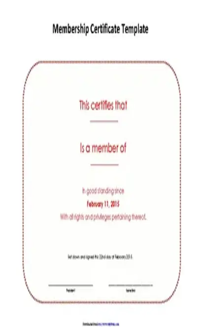 Membership Certificate 3