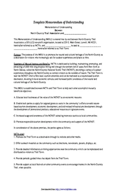 Memorandum Of Understanding Template 1