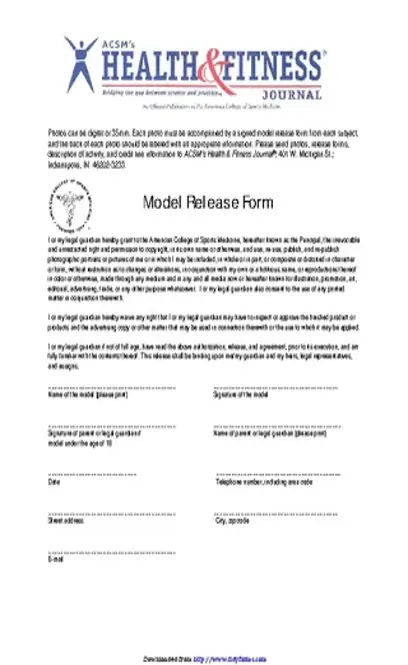 Michigan Model Release Form 1