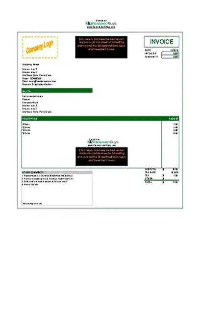 Microsoft Tax Invoice Template In Excel