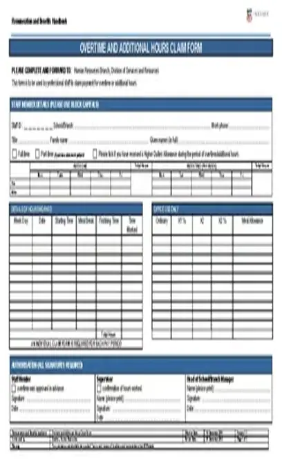 Microsoft Word 2010 Overtime Sheet Template Download