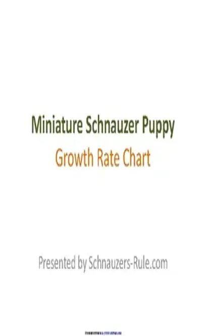 Miniature Schnauzer Puppy Growth Rate Chart