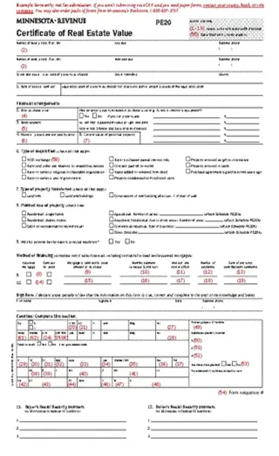 Minnesota Certificate Of Real Estate Value