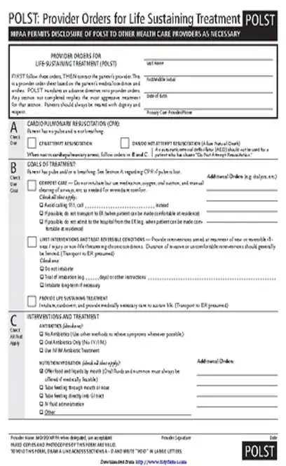 Minnesota Polst Form