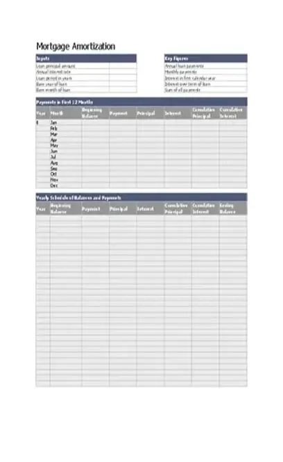 Monthly Amortization Schedule Excel Template Excel Format Download