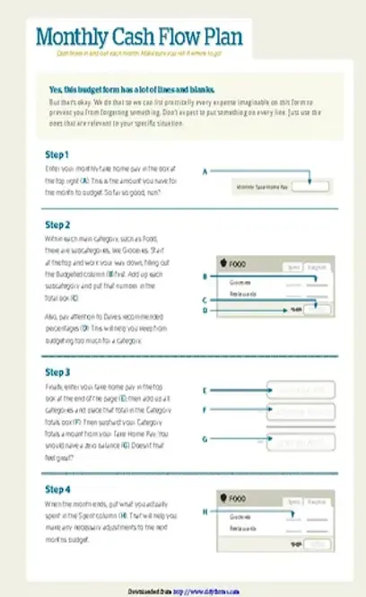 Monthly Cash Flow Plan