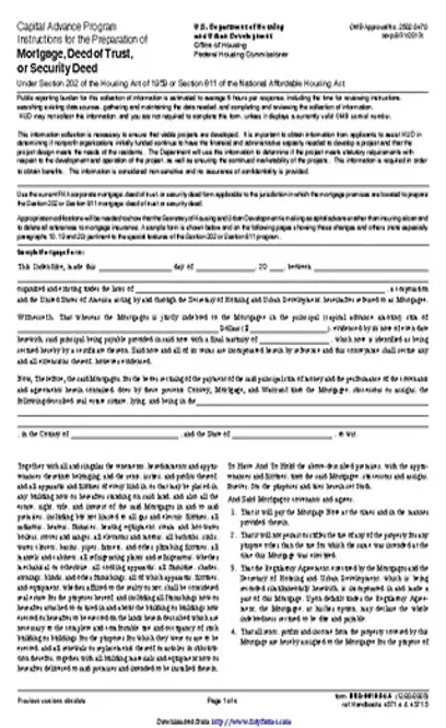 Mortgage Form Sample