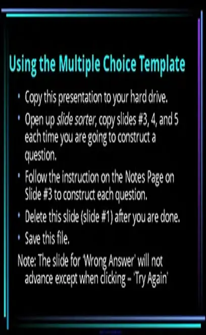 Multiple Choice Game Template