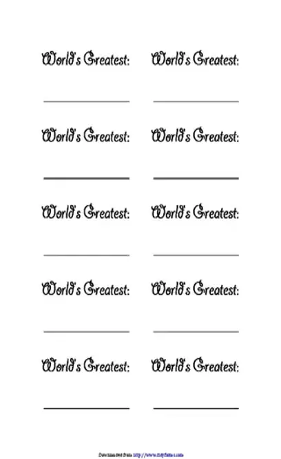 Name Tag Template 1