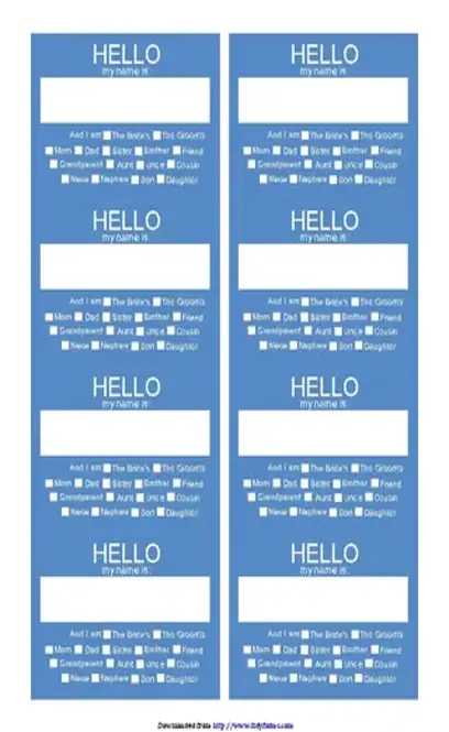 Name Tag Template 2