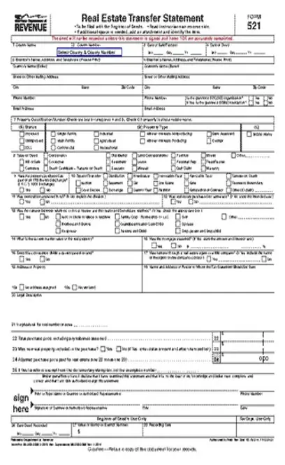 Nebraska Real Estate Transfer Statement