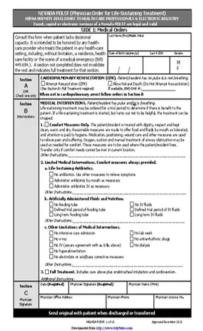 Nevada Polst Form