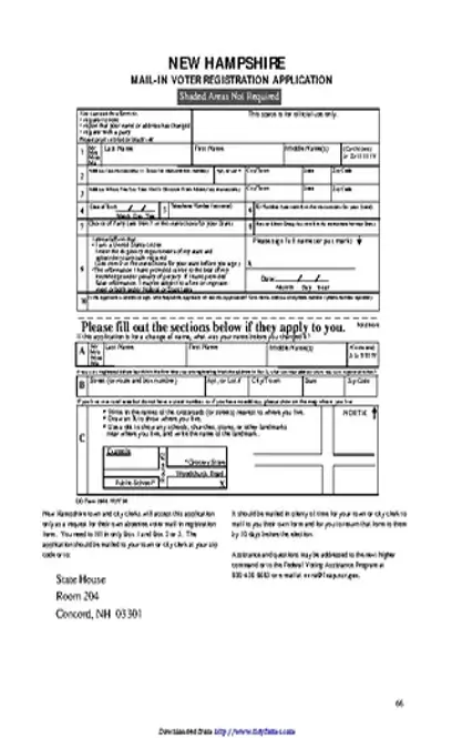 New Hampshire Voter Registration Application