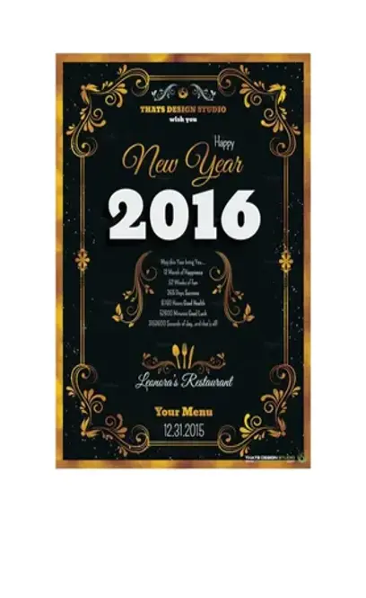 New Year Menu Template