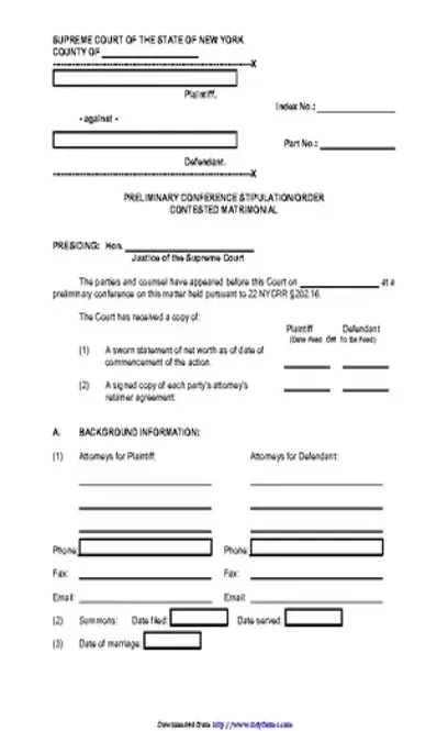 New York Separation Agreement Template