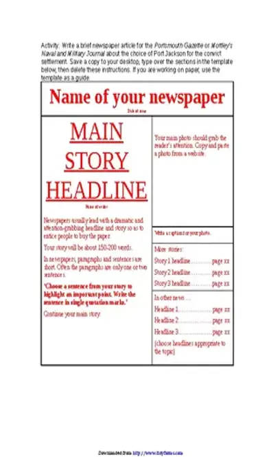 Newspaper Template 1