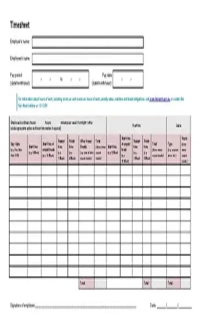 Numbers Timesheet Template