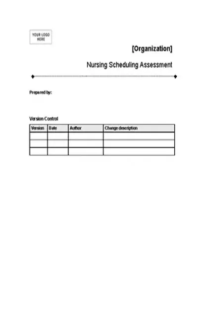 Nursing Schedule Assessment Form