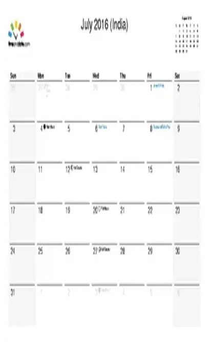 Office Vacation Calendar Template