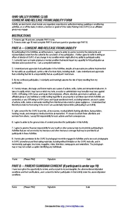 Ohio Liability Release Form 3