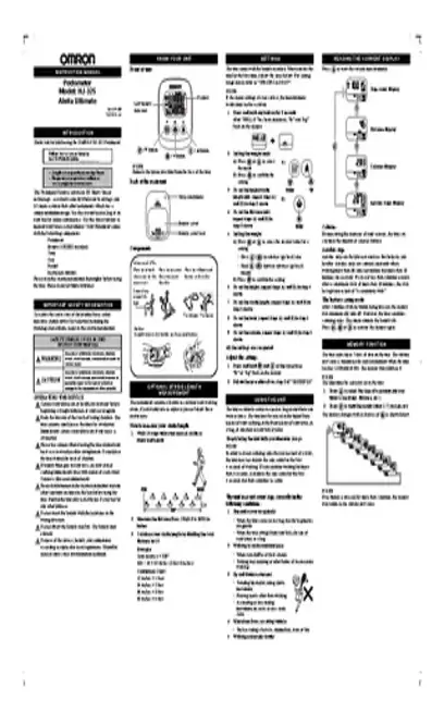 Omron Healthcare Owners Manual Sample