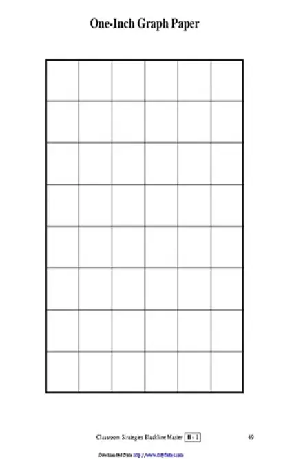 One Inch Graph Paper