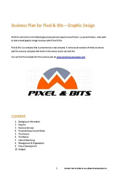 Orange Pixel Bits Business Proposal Example