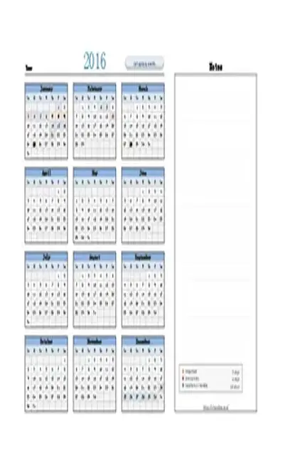 Organizer Calendar Planner Template