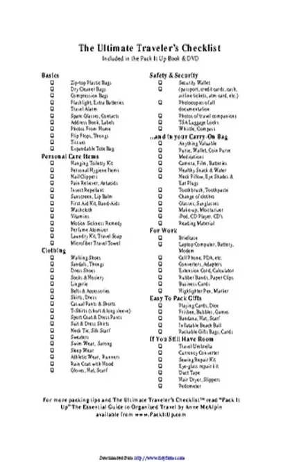 Packing Checklist 4