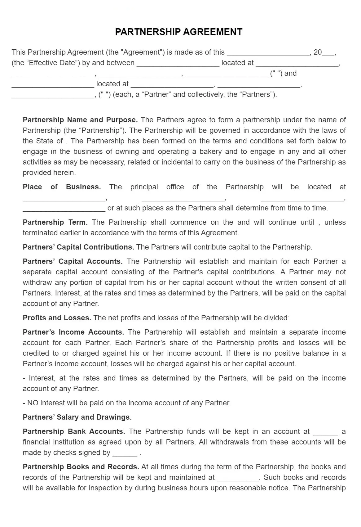 Partnership Agreement
