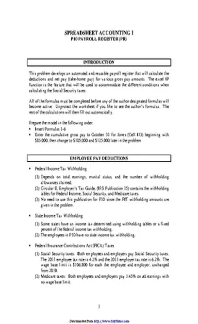 Payroll Spreadsheet