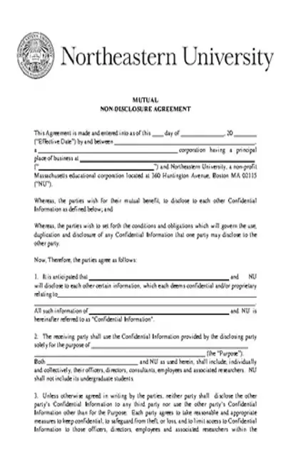 Pdf Template For Counsel Mutual Non Disclosure Agreement