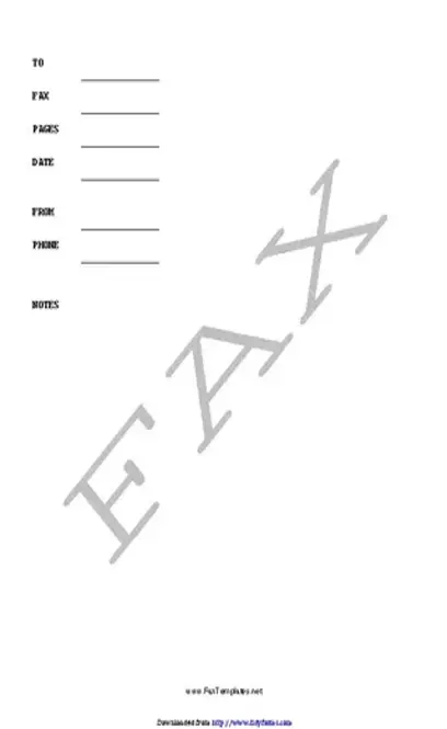 Personal Fax Cover Sheet 1