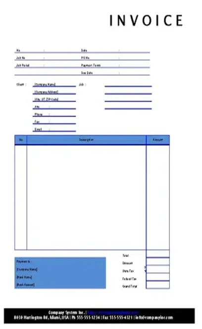 Photography Invoice