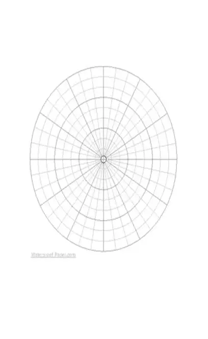 Polar Graph Paper Divisions Each 10 Degrees