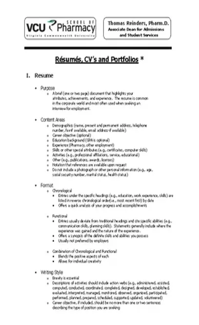 Portfolio Cv Template