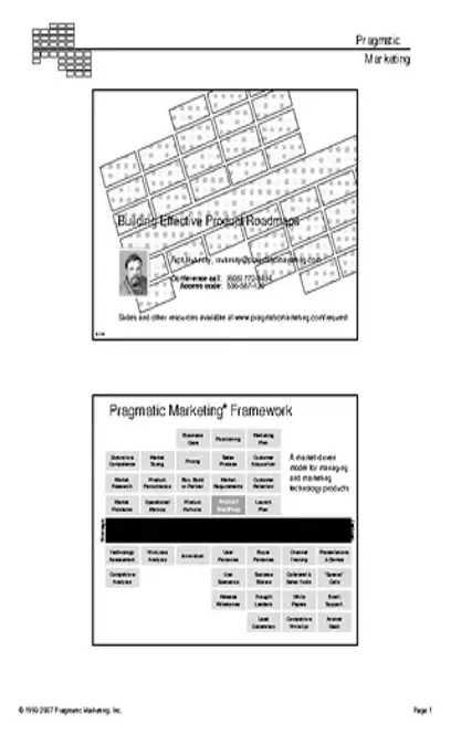 Pragmatic Marketing Roadmap Template