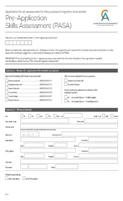 Pre Application Skills Assessment